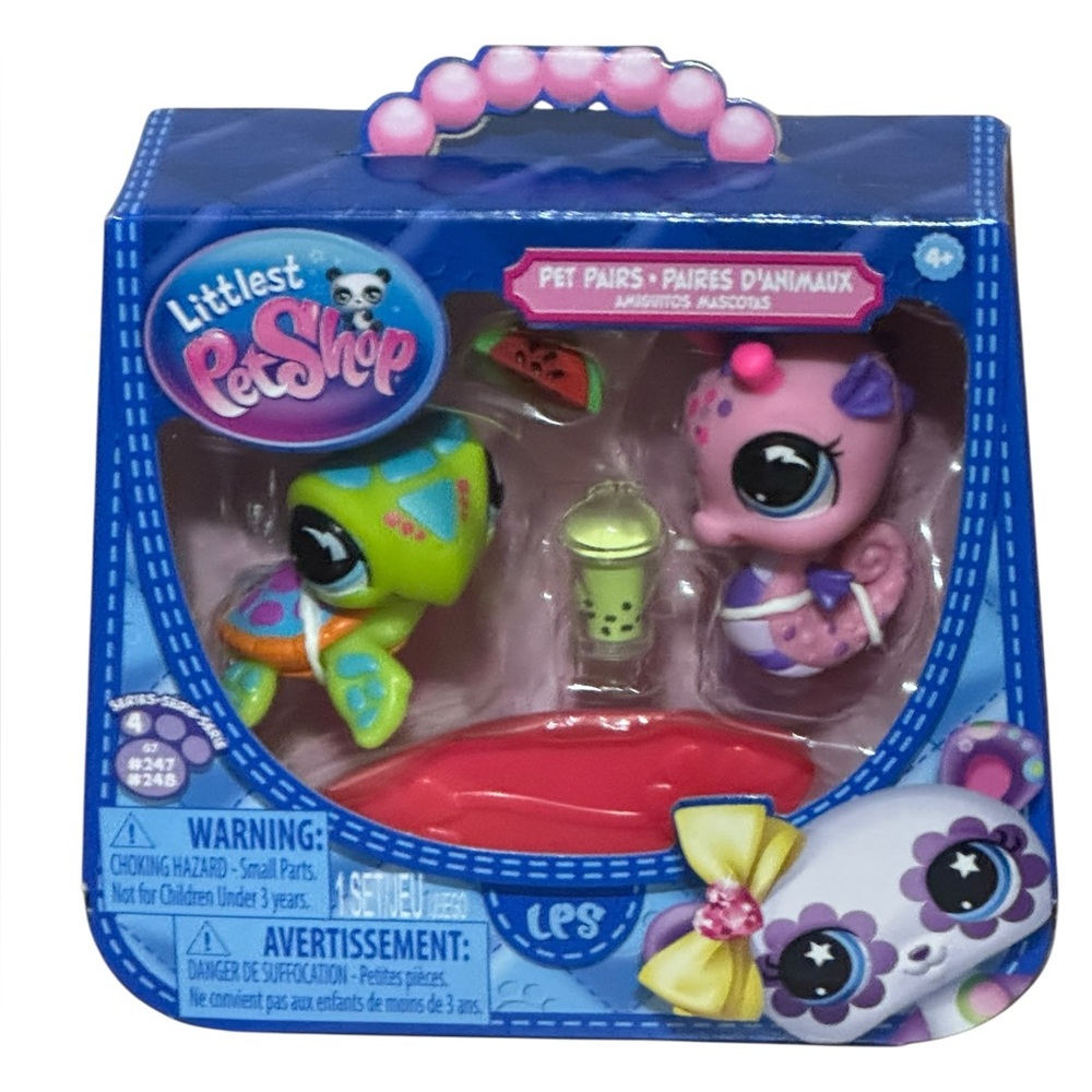 Littlest Pet Shop G7 Series 4 Pet Pairs Beach Bites Turtle Sea Horse NWT Sealed